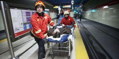 Metro Ligero ha realizado un simulacro de emergencias con un incendio real en uno de sus trenes