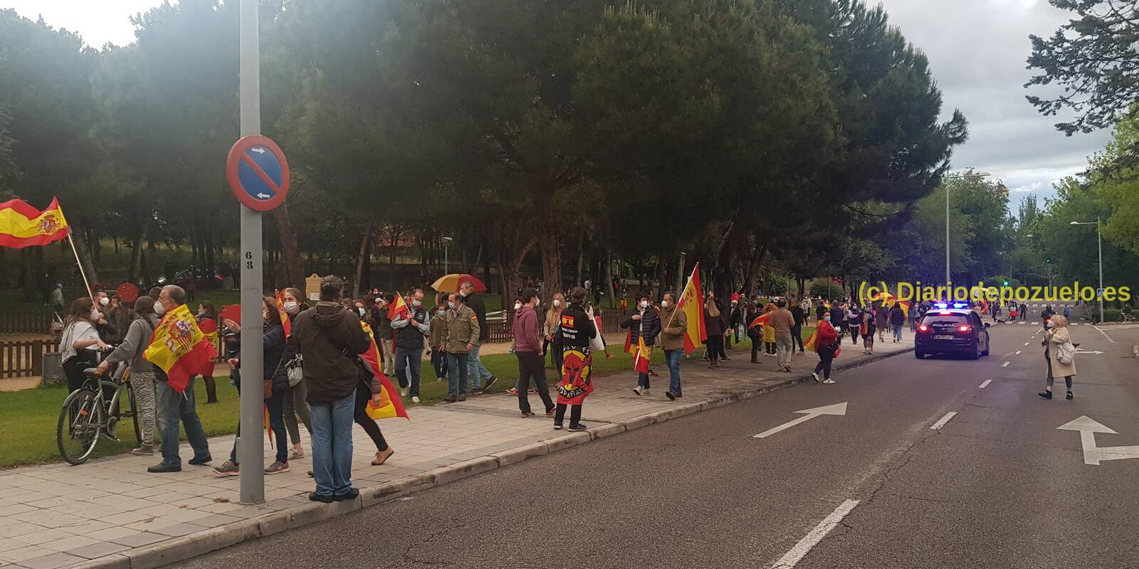 Las protestas contra Pedro Sánchez por su gestión del COVID-19 llegan a Pozuelo