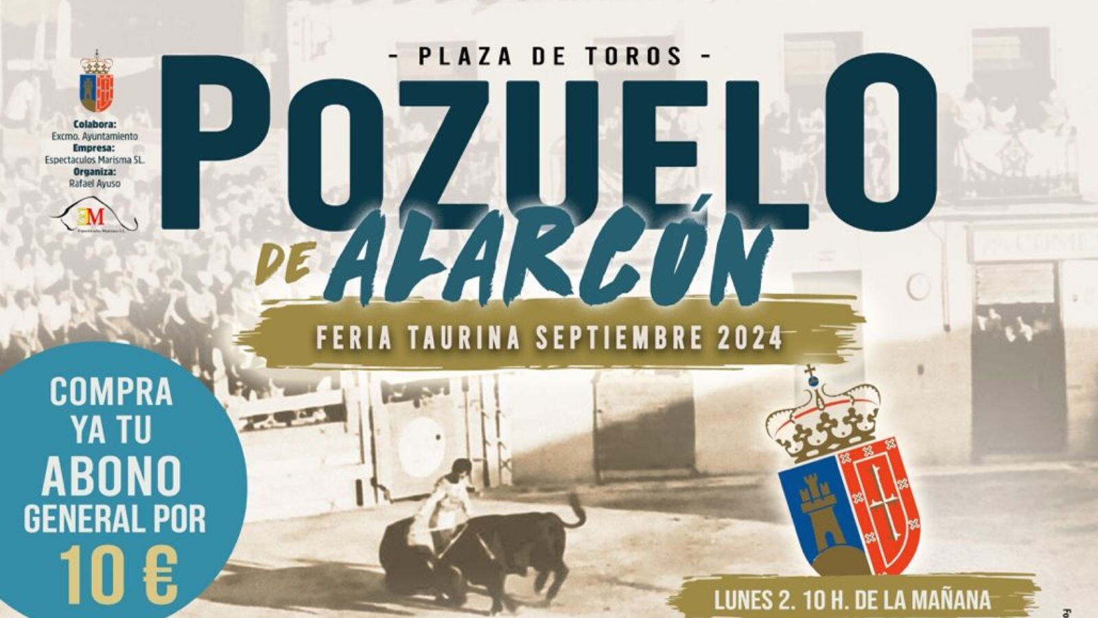 Cartel de los toros en las fiestas de Pozuelo