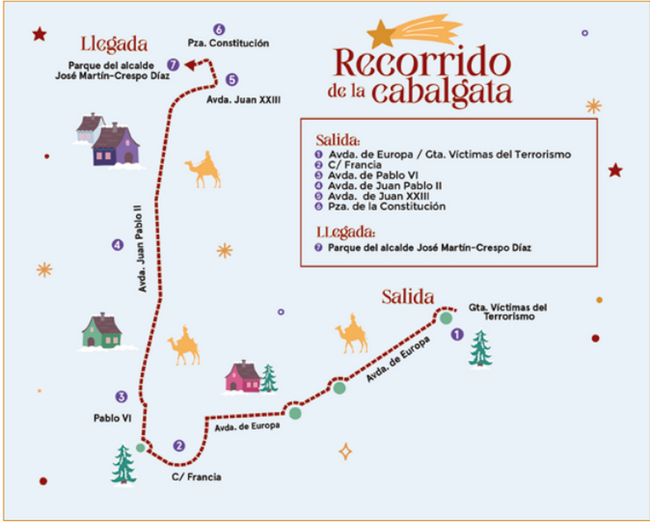 recorrido cabalgata pozuelo 2025