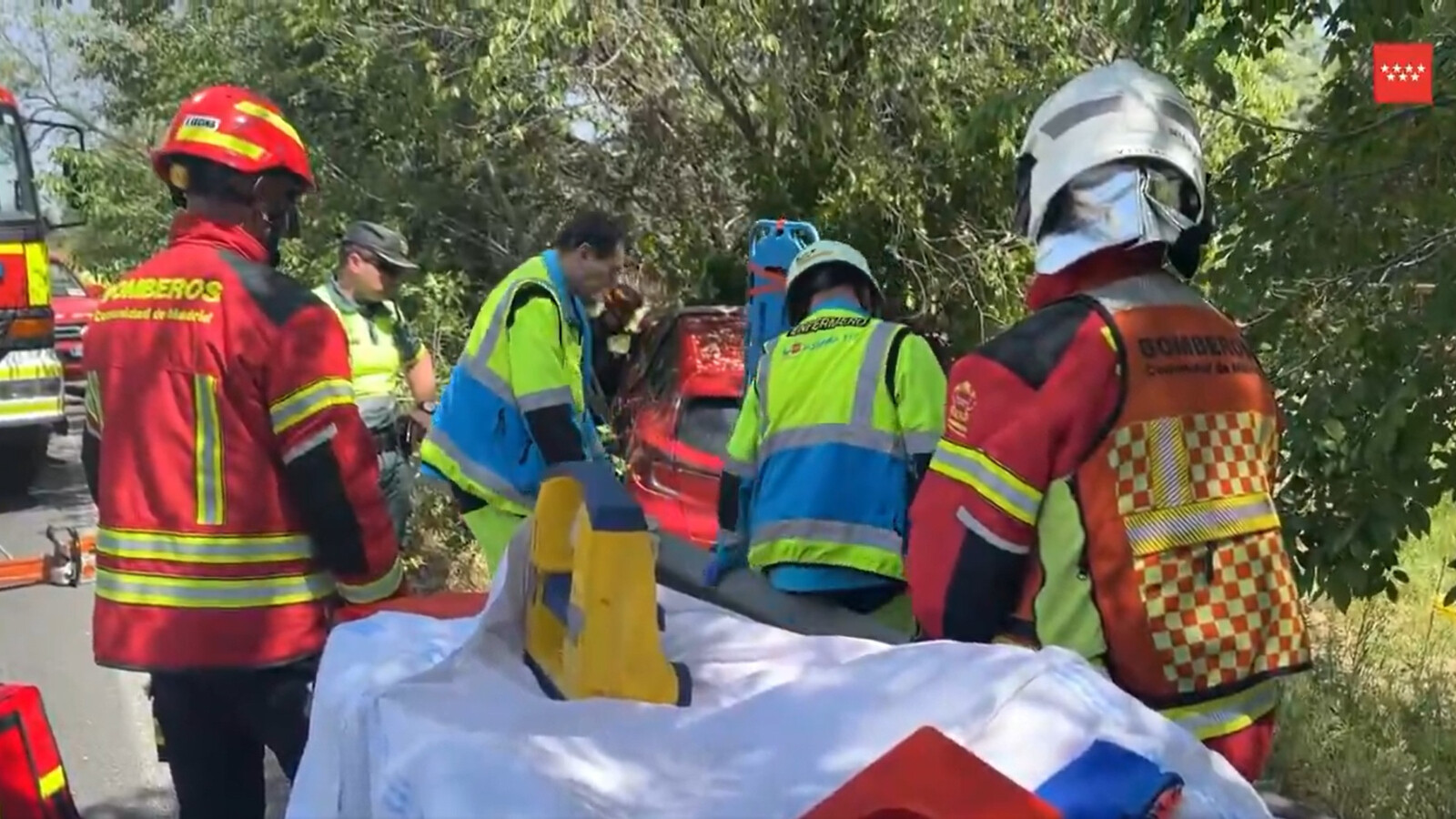 Herida potencialmente grave una conductora tras un accidente en la M-508 en Pozuelo